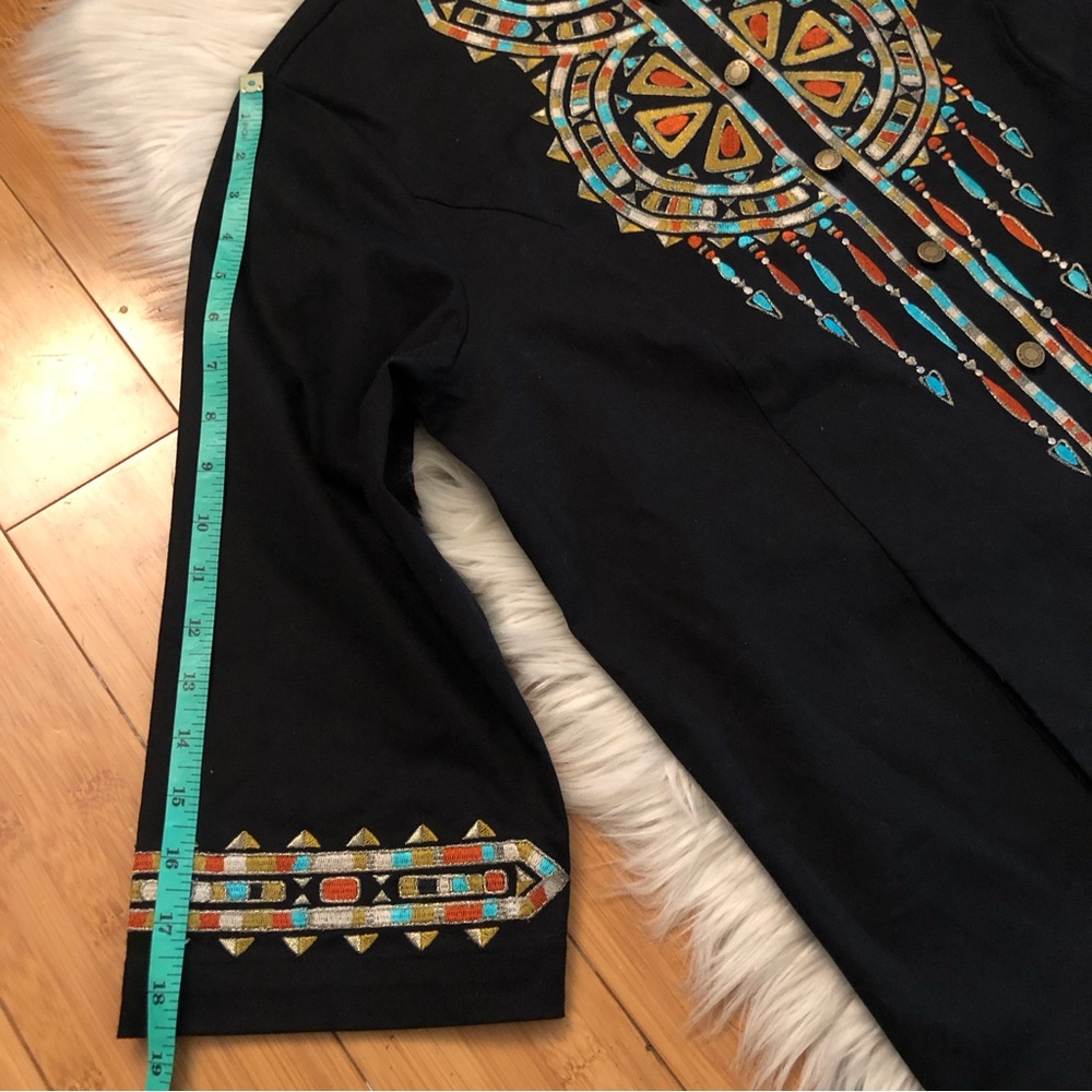 Vintage Bob Mackie Wearable Art Embroidered Dream Catcher Women Jacket, size L - Picture 12 of 12
